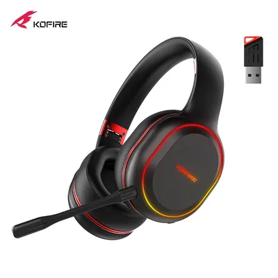 Kofire UG-05 Wireless Gaming Headset 2.4G Headphones ENC HD Mic RBG Light Vibration Bluetooth