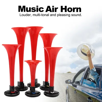 FARBIN Godfather Air Horns Musical Horn 6 Trumpet Music Sound Air Horn with Compressor Play