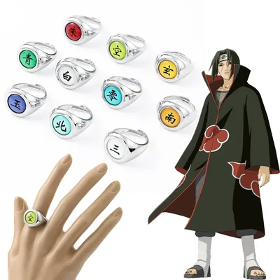 Anime Ninja Rings Cosplay Metal Props Rings for Teens Adult Cosplay Props Cool Gift Jewelry for