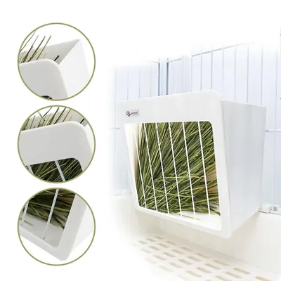 Rabbit Hay Rack Bunny Hay Feeder Rabbit Cage Hay Dispenser Hay Storage Holder Food Dispenser Hay