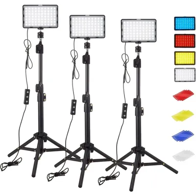 6"LED Video Light Panel 5600k Photography Lighting Photo Studio Lamp Kit For Shoot Live Streaming