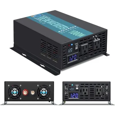 1000W Off Grid Pure Sine Wave Power Inverter 12V/24V/48V DC to 110V/120V/240V AC Solar Generator