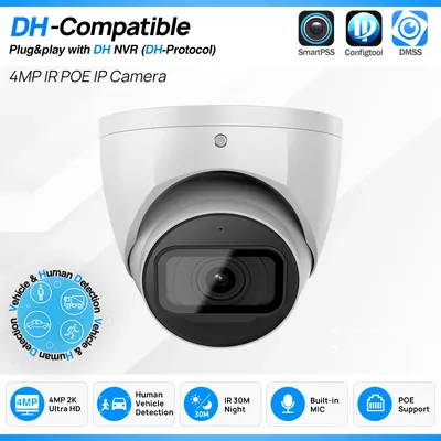 6mp IP Camera Built-in Mic SD Card slot POE Security Protection Surveillance Network Camera APP