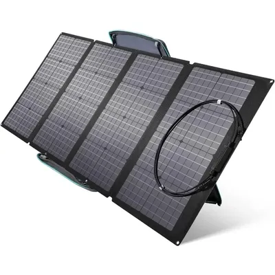 EF ECOFLOW 160 Watt Portable Solar Panel for Power Station, Foldable Solar Charger with Adjustable