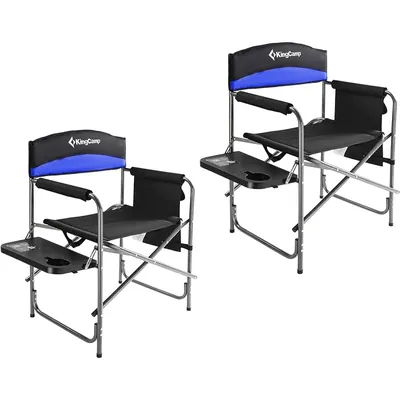 KingCamp Camping Directors Chairs Supports 400 Pounds for Adults, Padded Folding Portable Camping