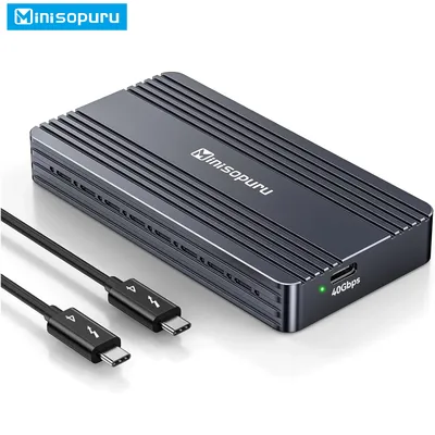 Minisopuru 40Gbps M.2 NVMe SSD Enclosure Compatible with USB4/3.2/3.1/3.0/2.0 for M1 M2 Pro/Max 8TB