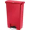 13 Gallon Red Bin Commercial Products Streamline Slim Plastic Trash Garbage Can Household Cleaning