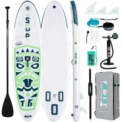 Inflatable Ultra-Light (17.6lbs) SUP for All Skill Levels Everything Included with Stand Up Paddle