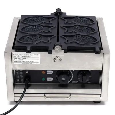 Sweetmile Commercial Taiyaki Maker Fish Type Waffle Machine Japanese Taiyaki Making Machine