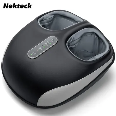 Nekteck Shiatsu Foot Massager Machine Deep Kneading with Heat Air Compression Roller Vibration