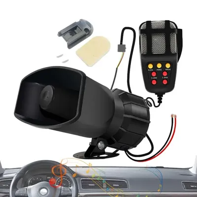 PA Speaker 12V 100W 7 Sounds Loud Warning Speaker Car Loud Speaker Amplifier With Mic PA System