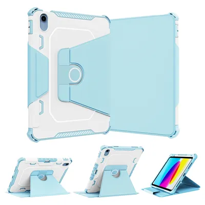 Rotating Case for iPad 10th Generation 10.9-Inch 2022 with Pencil Holder - 360 Degree Rotate Stand