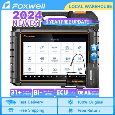 FOXWELL NT909 OBD2 Car Diagnostic Tool Bi-Directional ECU Coding Guided Functions OE-Level Full