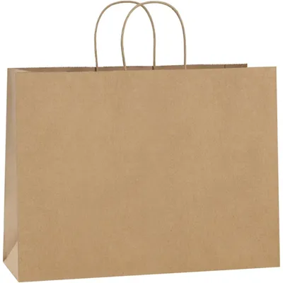 BagDream 100Pcs 16x6x12 Inches Kraft Paper Bags with Handles Bulk Gift Bags Shopping Bags for