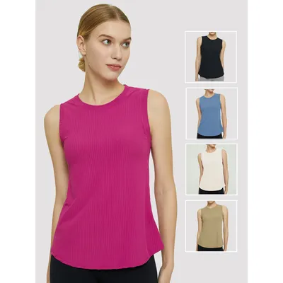 Women Seamless Yoga T-Shirt Female Fitness Top Workout Gym Training Shirts Athletic Sleeveless Yoga