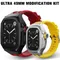 Stainless Steel Mod Kit for Apple Watch Ultra/Ultra 2 49MM Rubber Strap Metal Bazel for IWatch