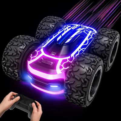 Remote Control Car for Age 4-7, 2.4GHz Rc Stunt Car for Kids, 360°Rotating Double Sided RC Car with