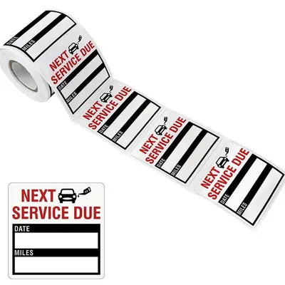 Service Due Stickers For Car 150 Pcs Oil Change Labels Removable Tear Resistant Labels & Stickers