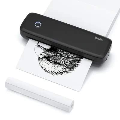 Bisofice A4 Portable Thermal Transfer Printer Wireless&USB Connect Connect with Mobile Computer