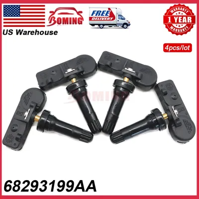 4PCS New Car TPMS Tire Pressure Monitor Sensor 68293199AA For Dodge Ram 1500 TRUCKS 2019 2020 433Mhz