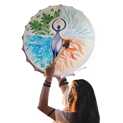 Shaman Drum Handmade Shamanic Drum Music Spiritual Bass Drum For Spiritual Music Sound Healing Adult Drum Reflection And