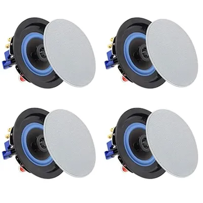 Herdio 4 " 320 Watts 2-Way Bluetooth Ceiling Speakers For Home Theater System Living Room Flush