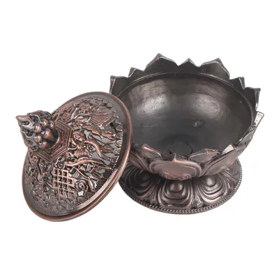 Zinc Alloy Vintage Backflow Smoke Incense Burner Stick Cone Holder Home Decoration