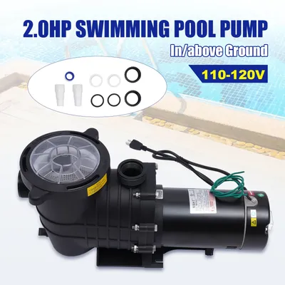 2.0HP In/Above Ground Swimming Pool Pump Motor With Strainer Filter 1500W AC110-120V 7080GPH Hi-Flow