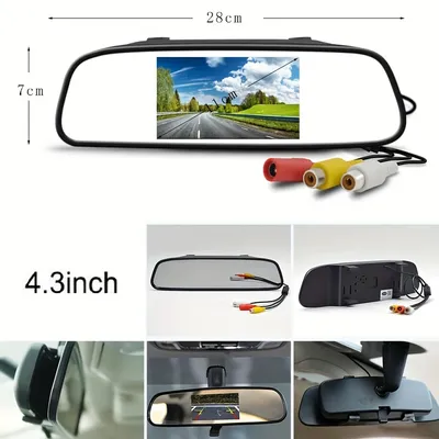 New Wireless Car Styling 4.3 inch LCD Screen Car Mirror Monitor for Rearview Reverse Backup Camera