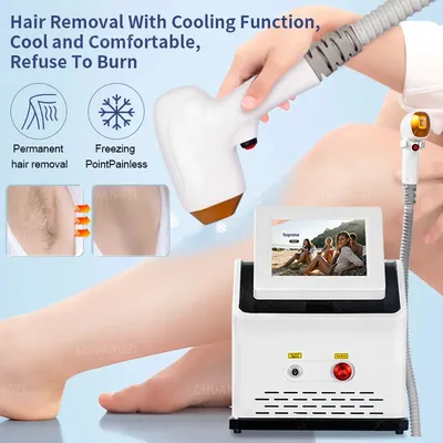 808nm 755 1064 Diode Laser Hair Removal Machine Alexandrit Permanent Removal Cooling Head Painless