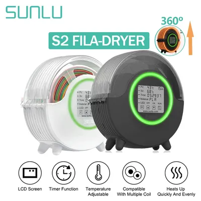 SUNLU S2 3D Filament Dryer Upgrade Filadryer LED Touch Screen Dry Box 360º Surround Heating