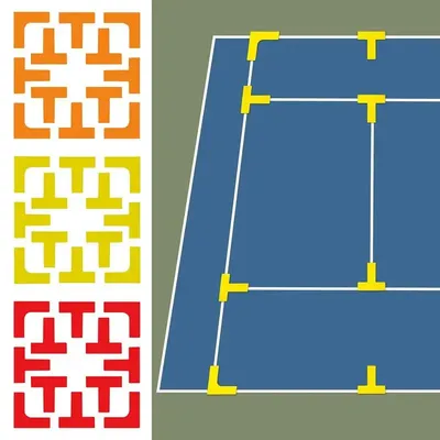 Pickleball Marking Lines Indoor Badminton Court Marking Set With Storage Bag Playing Field Marking