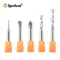 SpeTool 5 Pcs CNC Router Bit Sets Cabide Bit 1/4 Inch Shank Up Down Cut V Groove End Mill for