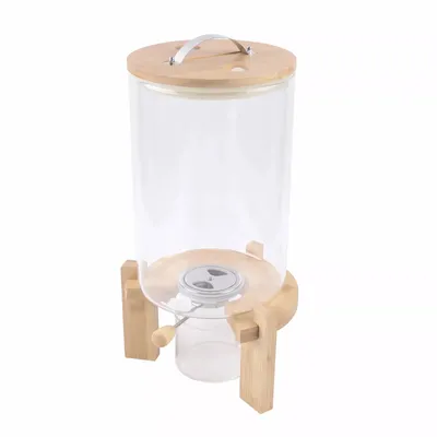 7.5L Mixed Grain Storage Jar with Whole Round Base + Valve + Cup Rice Dispenser Sealed Storage Box