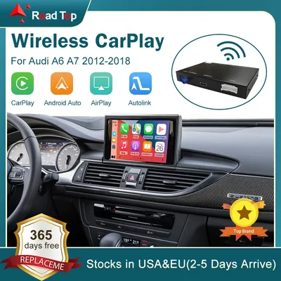 Wireless Apple CarPlay Android Auto Interface for Audi A6 A7 2012-2018, with Mirror Link AirPlay Car