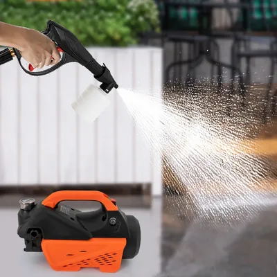 1300W 110V Household Automatic Car Washer, Portable Pressure Cleaner Machine w/ High Pressure Water