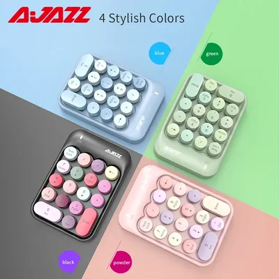 Ajazz AK18 Colorful 18 Keys Wireless Numeric Keypad 2.4G USB Mini Portable Numeric Computer Digital