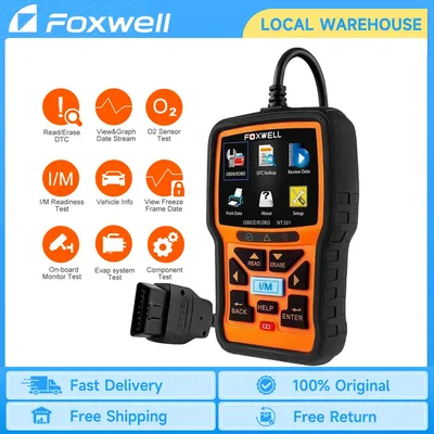 FOXWELL NT301 OBD2 Scanner Check Engine Code Reader Professional Mechanic ODB 2 Automotive Scanner