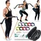 Workout Bow & Portable Home Gym Equipment - Resistance Bands with Bar for Home Workout Equipment Men