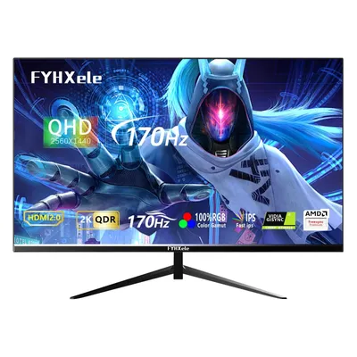 27 Inch Monitor 170hz 2K Gaming Display 1ms ADM-FreeSync 8 Bits 99%sRGB IPS Desktop LED Display HDMI