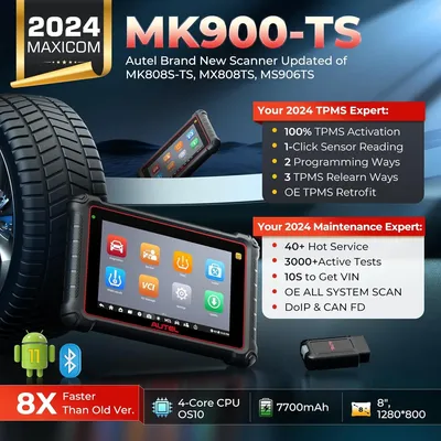 Autel MaxiCOM MK900TS MK900-TS TPMS Scanner Bidirectional Tool All System Diagnose Tool Updated of