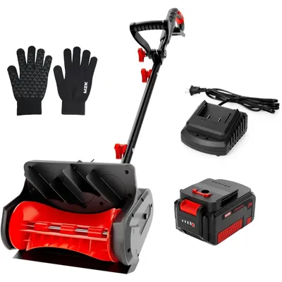 20V 13-Inch Cordless Snow Shovel with Battery, Charger, Directional Plate - Battery Powered Snow