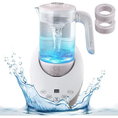 Water Pitcher,Balanced Purified Water PH Levels and Filtered with Calcium Sulfite,Hydrogen Water