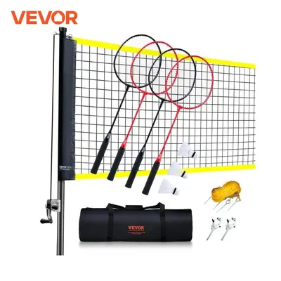 VEVOR Badminton Net Set Outdoor Backyard Beach Park Badminton Net Portable Badminton Equipment Set