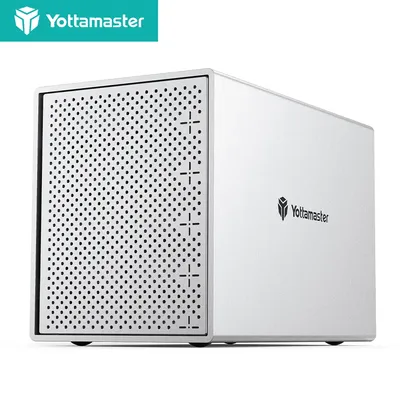 Yottamaster 5 Bay External Hard Drive Enclosure USB3.0 HDD BOX for 3.5/2.5 Inch SATA HDD Support 5 x