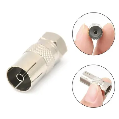 1Pcs F Type Male Plug Connector Socket To RF Coax TV Aerial Female RF Transmission Cable TV Antenna