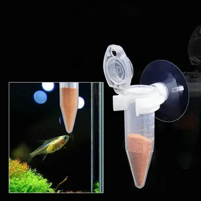 Automatic Fish Feeder Tapered Aquarium Red Worm Feeding Feeder Funnel Cup Fish Food Feed Tool