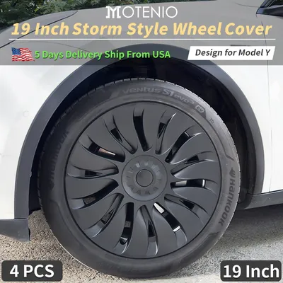 4PCS/Set 19inch Storm Style Design for Tesla Model Y（2020-2024）Wheel Rim Cover Full Cover Wheel