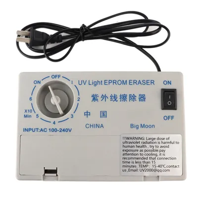 UV Eraser for Semiconductor Wafers - Ultraviolet Light Timer Eraser with CN Plug for Chip Erasure