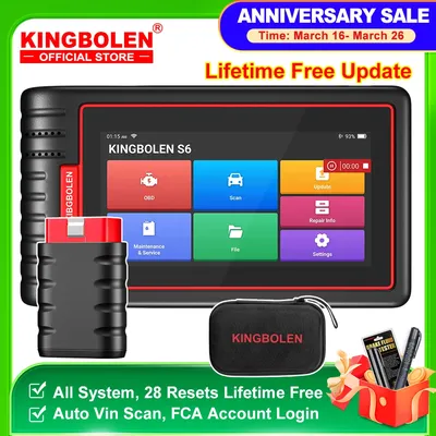 KINGBOLEN S6 OBD Automotive Scanner Bluetooth All System Car Diagnostic Tools 28 Resets